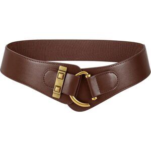 Women's Vintage Stretchy Waist Belt Elastic Wide Waistband for Dresses